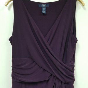 ⭐CHAPS FAUX WRAP FLOOR LENGTH DRESS in Aubergine, size 10⭐